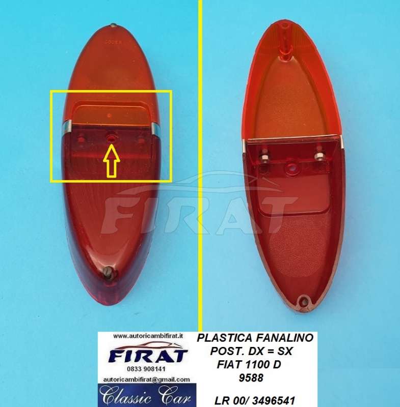 PLASTICA FANALINO FIAT 1100 D POST. (9588)